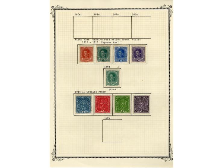 1890/1950 (ca.), Partie auf Albenblättern mit u.a. Mi.-Nr. 156, 177, 530-43U in senkrechten Paaren, 556A, 588, etc., dabei au