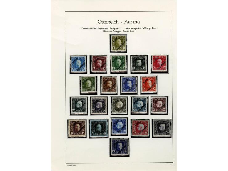 1890/1950 (ca.), Partie auf Albenblättern mit u.a. Mi.-Nr. 156, 177, 530-43U in senkrechten Paaren, 556A, 588, etc., dabei au