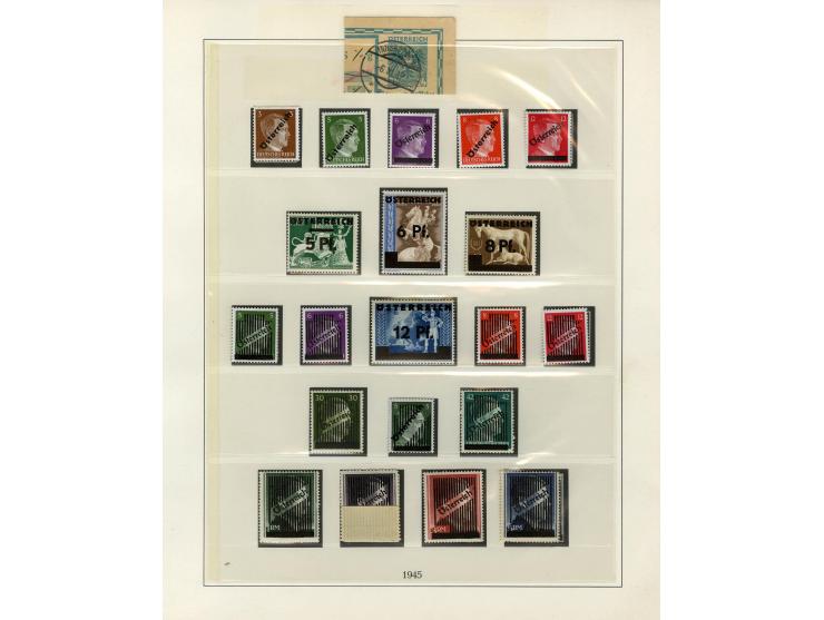 1890/1950 (ca.), Partie auf Albenblättern mit u.a. Mi.-Nr. 156, 177, 530-43U in senkrechten Paaren, 556A, 588, etc., dabei au