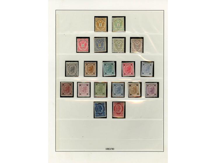 1890/1950 (ca.), Partie auf Albenblättern mit u.a. Mi.-Nr. 156, 177, 530-43U in senkrechten Paaren, 556A, 588, etc., dabei au