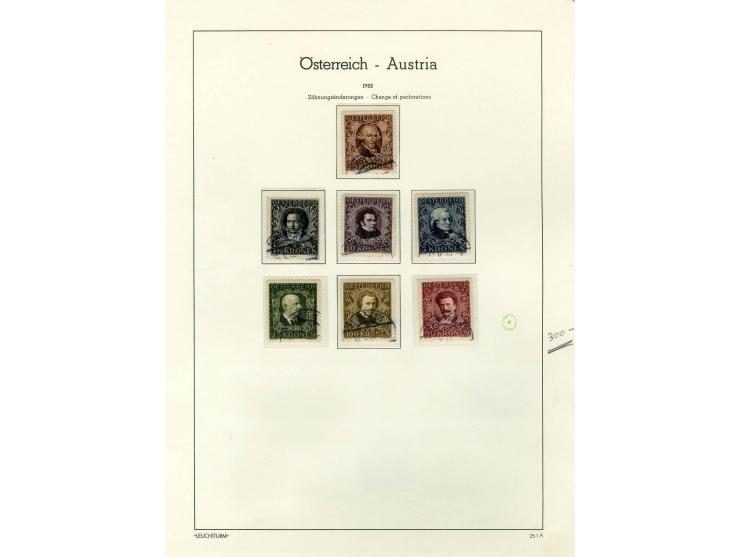 1890/1950 (ca.), Partie auf Albenblättern mit u.a. Mi.-Nr. 156, 177, 530-43U in senkrechten Paaren, 556A, 588, etc., dabei au