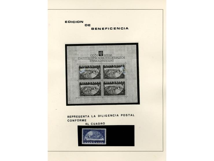 1890/1950 (ca.), Partie auf Albenblättern mit u.a. Mi.-Nr. 156, 177, 530-43U in senkrechten Paaren, 556A, 588, etc., dabei au