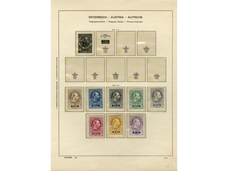1890/1950 (ca.), Partie auf Albenblättern mit u.a. Mi.-Nr. 156, 177, 530-43U in senkrechten Paaren, 556A, 588, etc., dabei au