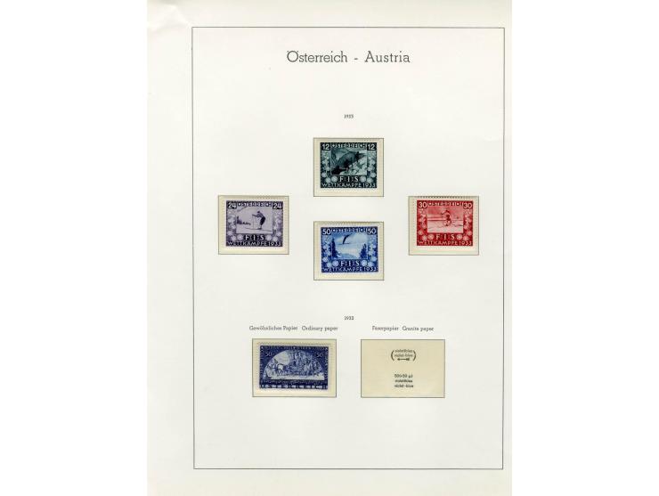 1890/1950 (ca.), Partie auf Albenblättern mit u.a. Mi.-Nr. 156, 177, 530-43U in senkrechten Paaren, 556A, 588, etc., dabei au
