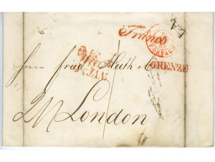 1842/44, 12 Briefe der Huth-Korrespondenz von Wien nach London