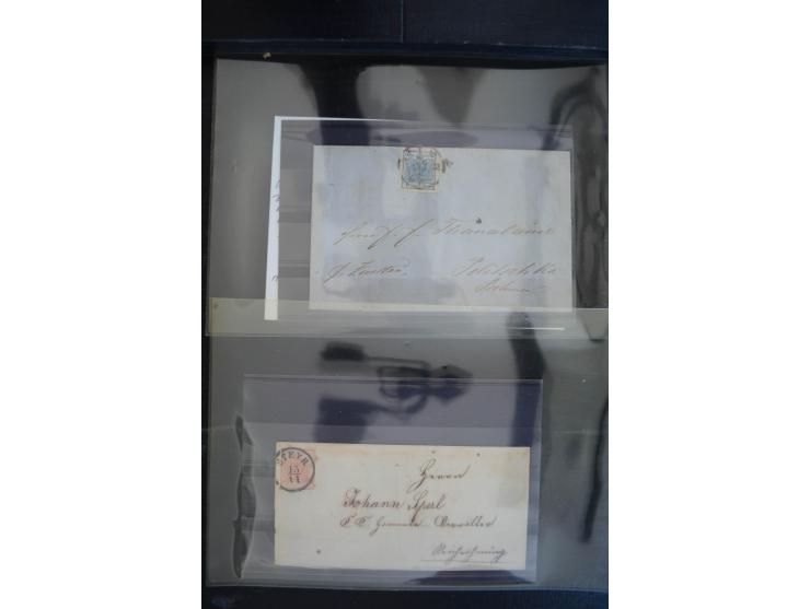 1850/1920 (ca.), umfangreicher Bestand inkl. Lombardei und Levante mit ca. 250 Briefen und Ganzsachen, Schwerpunkt bis ca. 18