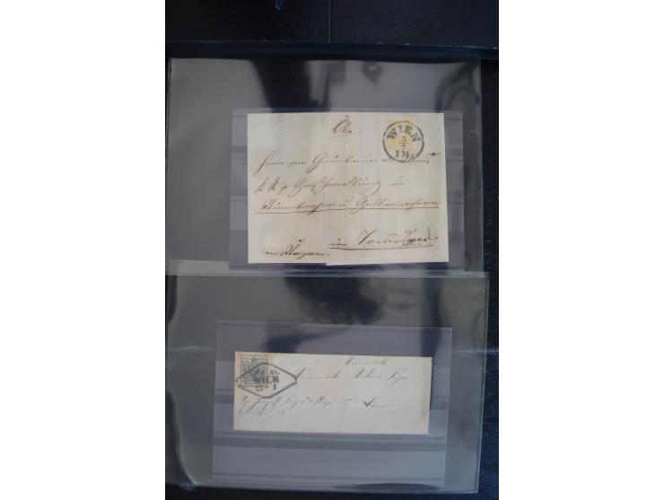 1850/1920 (ca.), umfangreicher Bestand inkl. Lombardei und Levante mit ca. 250 Briefen und Ganzsachen, Schwerpunkt bis ca. 18