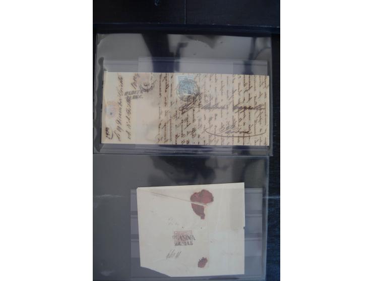 1850/1920 (ca.), umfangreicher Bestand inkl. Lombardei und Levante mit ca. 250 Briefen und Ganzsachen, Schwerpunkt bis ca. 18