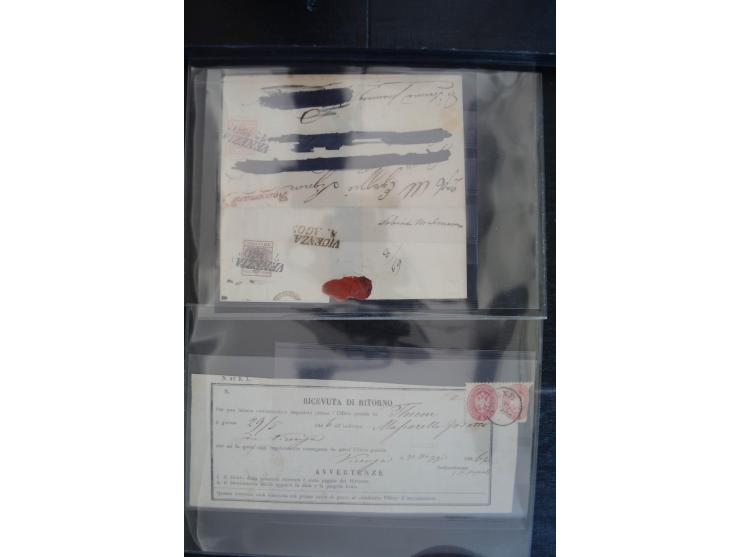 1850/1920 (ca.), umfangreicher Bestand inkl. Lombardei und Levante mit ca. 250 Briefen und Ganzsachen, Schwerpunkt bis ca. 18