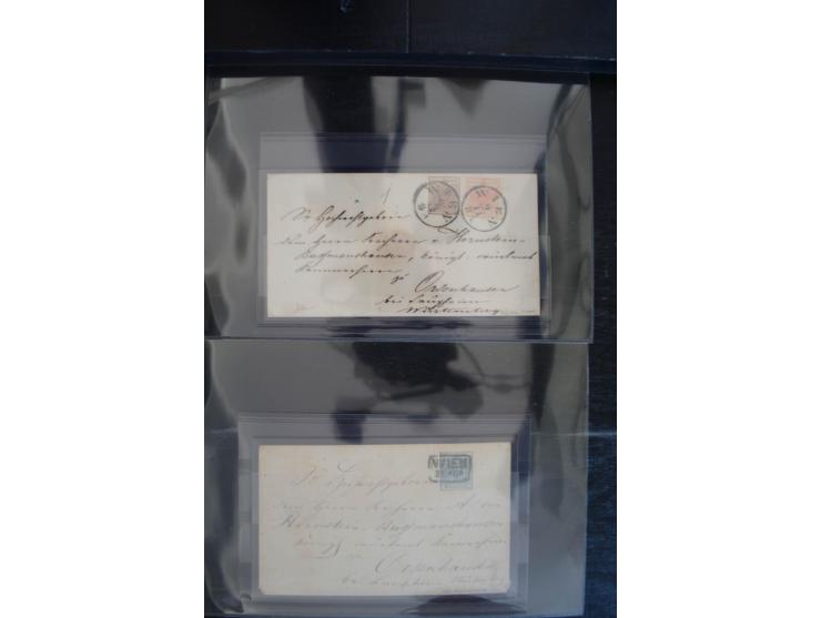 1850/1920 (ca.), umfangreicher Bestand inkl. Lombardei und Levante mit ca. 250 Briefen und Ganzsachen, Schwerpunkt bis ca. 18