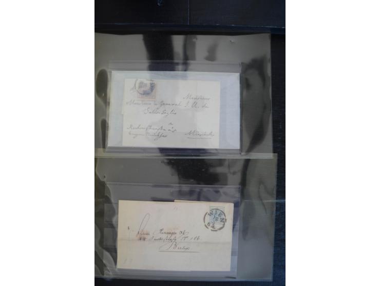 1850/1920 (ca.), umfangreicher Bestand inkl. Lombardei und Levante mit ca. 250 Briefen und Ganzsachen, Schwerpunkt bis ca. 18
