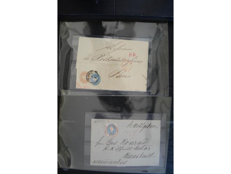1850/1920 (ca.), umfangreicher Bestand inkl. Lombardei und Levante mit ca. 250 Briefen und Ganzsachen, Schwerpunkt bis ca. 18