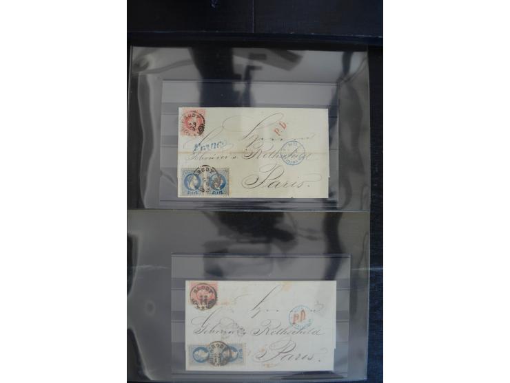 1850/1920 (ca.), umfangreicher Bestand inkl. Lombardei und Levante mit ca. 250 Briefen und Ganzsachen, Schwerpunkt bis ca. 18