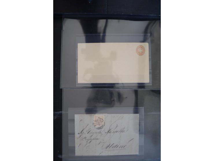 1850/1920 (ca.), umfangreicher Bestand inkl. Lombardei und Levante mit ca. 250 Briefen und Ganzsachen, Schwerpunkt bis ca. 18