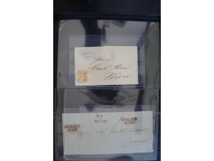 1850/1920 (ca.), umfangreicher Bestand inkl. Lombardei und Levante mit ca. 250 Briefen und Ganzsachen, Schwerpunkt bis ca. 18