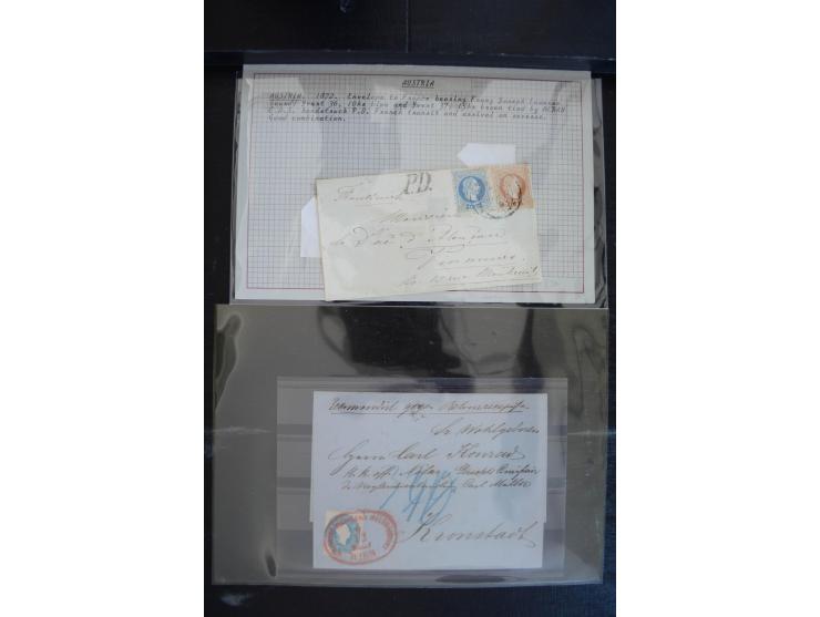 1850/1920 (ca.), umfangreicher Bestand inkl. Lombardei und Levante mit ca. 250 Briefen und Ganzsachen, Schwerpunkt bis ca. 18