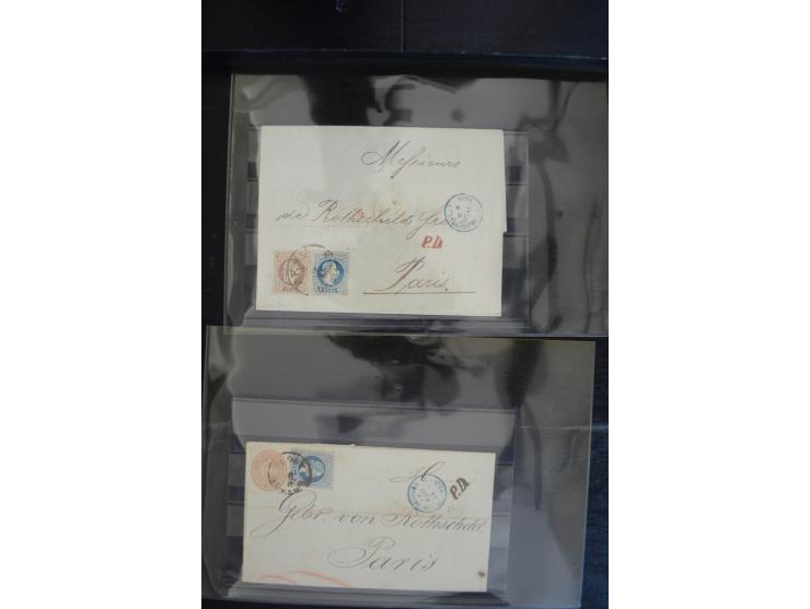 1850/1920 (ca.), umfangreicher Bestand inkl. Lombardei und Levante mit ca. 250 Briefen und Ganzsachen, Schwerpunkt bis ca. 18