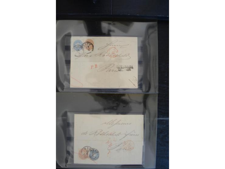1850/1920 (ca.), umfangreicher Bestand inkl. Lombardei und Levante mit ca. 250 Briefen und Ganzsachen, Schwerpunkt bis ca. 18