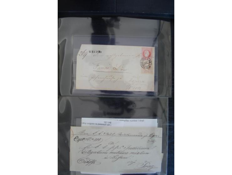1850/1920 (ca.), umfangreicher Bestand inkl. Lombardei und Levante mit ca. 250 Briefen und Ganzsachen, Schwerpunkt bis ca. 18