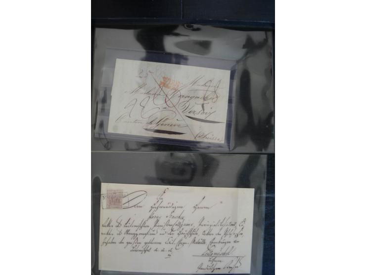 1850/1920 (ca.), umfangreicher Bestand inkl. Lombardei und Levante mit ca. 250 Briefen und Ganzsachen, Schwerpunkt bis ca. 18