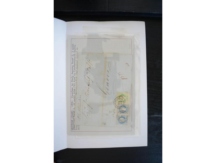 1850/1920 (ca.), umfangreicher Bestand inkl. Lombardei und Levante mit ca. 250 Briefen und Ganzsachen, Schwerpunkt bis ca. 18