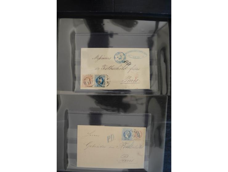 1850/1920 (ca.), umfangreicher Bestand inkl. Lombardei und Levante mit ca. 250 Briefen und Ganzsachen, Schwerpunkt bis ca. 18