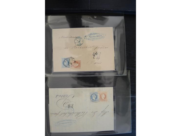 1850/1920 (ca.), umfangreicher Bestand inkl. Lombardei und Levante mit ca. 250 Briefen und Ganzsachen, Schwerpunkt bis ca. 18