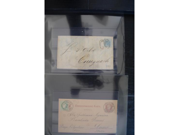 1850/1920 (ca.), umfangreicher Bestand inkl. Lombardei und Levante mit ca. 250 Briefen und Ganzsachen, Schwerpunkt bis ca. 18