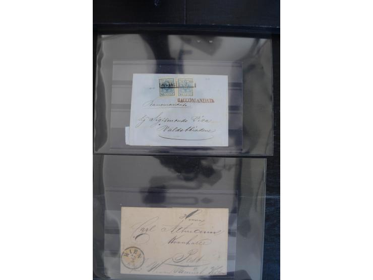 1850/1920 (ca.), umfangreicher Bestand inkl. Lombardei und Levante mit ca. 250 Briefen und Ganzsachen, Schwerpunkt bis ca. 18