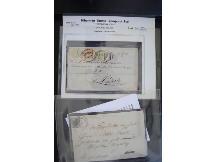 1850/1920 (ca.), umfangreicher Bestand inkl. Lombardei und Levante mit ca. 250 Briefen und Ganzsachen, Schwerpunkt bis ca. 18