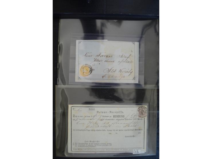 1850/1920 (ca.), umfangreicher Bestand inkl. Lombardei und Levante mit ca. 250 Briefen und Ganzsachen, Schwerpunkt bis ca. 18