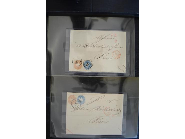 1850/1920 (ca.), umfangreicher Bestand inkl. Lombardei und Levante mit ca. 250 Briefen und Ganzsachen, Schwerpunkt bis ca. 18