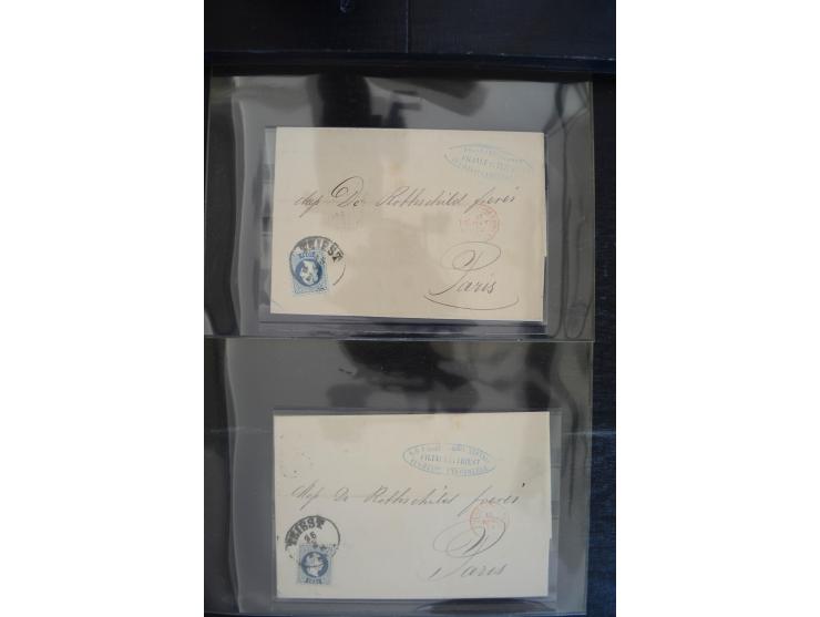1850/1920 (ca.), umfangreicher Bestand inkl. Lombardei und Levante mit ca. 250 Briefen und Ganzsachen, Schwerpunkt bis ca. 18