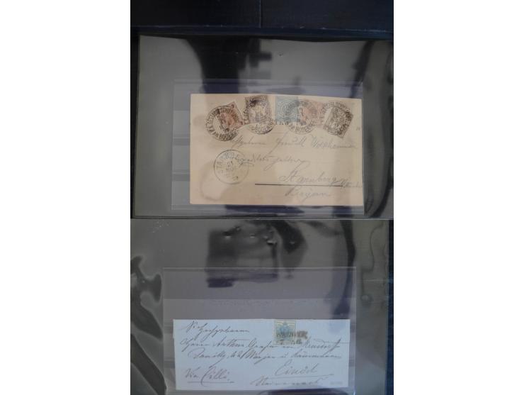 1850/1920 (ca.), umfangreicher Bestand inkl. Lombardei und Levante mit ca. 250 Briefen und Ganzsachen, Schwerpunkt bis ca. 18