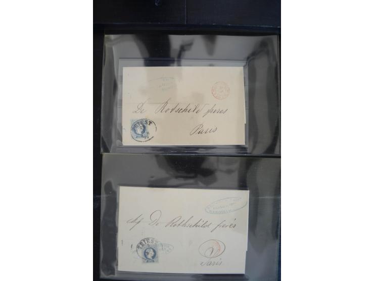 1850/1920 (ca.), umfangreicher Bestand inkl. Lombardei und Levante mit ca. 250 Briefen und Ganzsachen, Schwerpunkt bis ca. 18