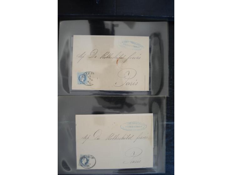1850/1920 (ca.), umfangreicher Bestand inkl. Lombardei und Levante mit ca. 250 Briefen und Ganzsachen, Schwerpunkt bis ca. 18