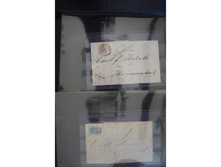 1850/1920 (ca.), umfangreicher Bestand inkl. Lombardei und Levante mit ca. 250 Briefen und Ganzsachen, Schwerpunkt bis ca. 18