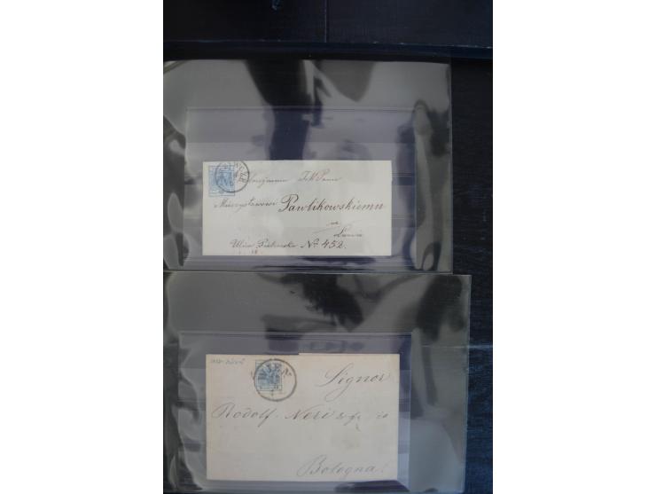 1850/1920 (ca.), umfangreicher Bestand inkl. Lombardei und Levante mit ca. 250 Briefen und Ganzsachen, Schwerpunkt bis ca. 18