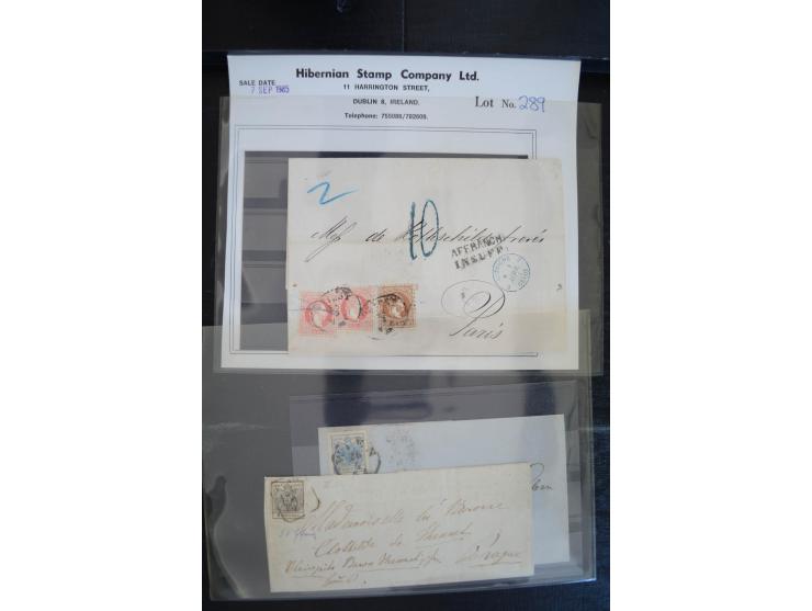 1850/1920 (ca.), umfangreicher Bestand inkl. Lombardei und Levante mit ca. 250 Briefen und Ganzsachen, Schwerpunkt bis ca. 18
