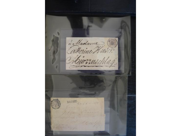 1850/1920 (ca.), umfangreicher Bestand inkl. Lombardei und Levante mit ca. 250 Briefen und Ganzsachen, Schwerpunkt bis ca. 18