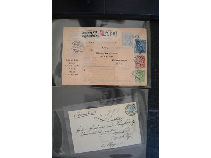 1850/1920 (ca.), umfangreicher Bestand inkl. Lombardei und Levante mit ca. 250 Briefen und Ganzsachen, Schwerpunkt bis ca. 18