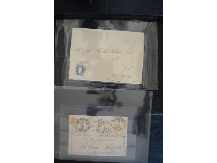 1850/1920 (ca.), umfangreicher Bestand inkl. Lombardei und Levante mit ca. 250 Briefen und Ganzsachen, Schwerpunkt bis ca. 18