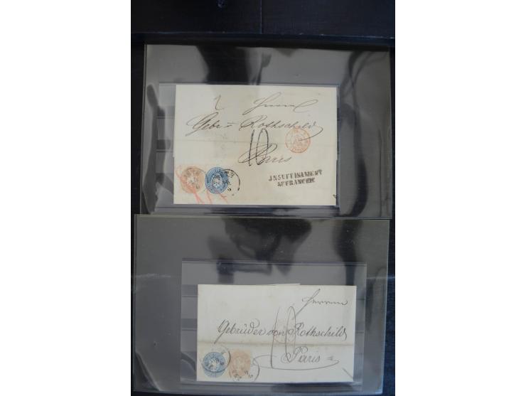 1850/1920 (ca.), umfangreicher Bestand inkl. Lombardei und Levante mit ca. 250 Briefen und Ganzsachen, Schwerpunkt bis ca. 18