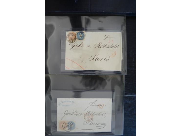 1850/1920 (ca.), umfangreicher Bestand inkl. Lombardei und Levante mit ca. 250 Briefen und Ganzsachen, Schwerpunkt bis ca. 18