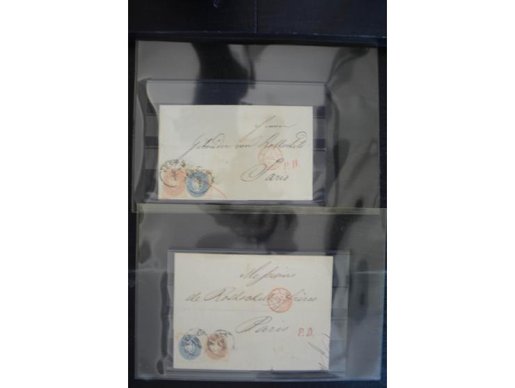 1850/1920 (ca.), umfangreicher Bestand inkl. Lombardei und Levante mit ca. 250 Briefen und Ganzsachen, Schwerpunkt bis ca. 18