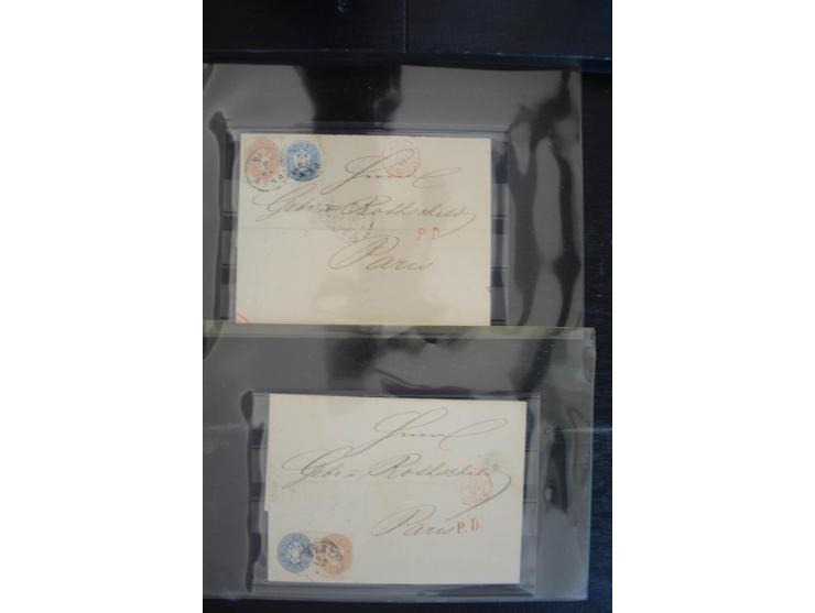 1850/1920 (ca.), umfangreicher Bestand inkl. Lombardei und Levante mit ca. 250 Briefen und Ganzsachen, Schwerpunkt bis ca. 18