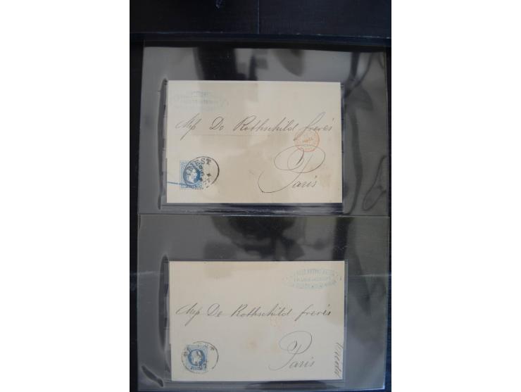 1850/1920 (ca.), umfangreicher Bestand inkl. Lombardei und Levante mit ca. 250 Briefen und Ganzsachen, Schwerpunkt bis ca. 18