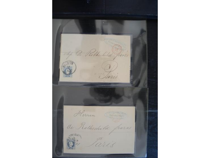 1850/1920 (ca.), umfangreicher Bestand inkl. Lombardei und Levante mit ca. 250 Briefen und Ganzsachen, Schwerpunkt bis ca. 18