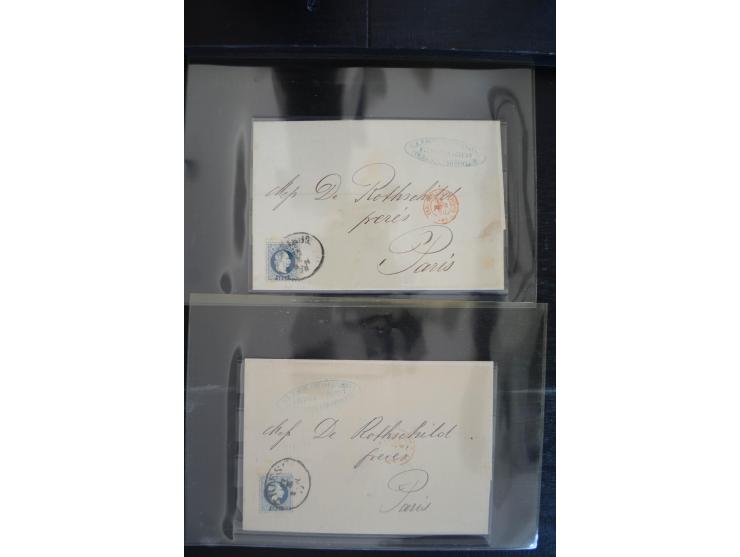 1850/1920 (ca.), umfangreicher Bestand inkl. Lombardei und Levante mit ca. 250 Briefen und Ganzsachen, Schwerpunkt bis ca. 18