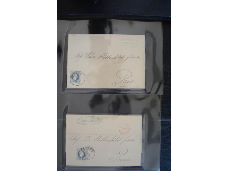 1850/1920 (ca.), umfangreicher Bestand inkl. Lombardei und Levante mit ca. 250 Briefen und Ganzsachen, Schwerpunkt bis ca. 18